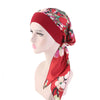 Image of 2020 fashion printed flowers women inner hijabs cap muslim head scarf turban bonnet ready to wear ladies wrap under hijab caps Shopping