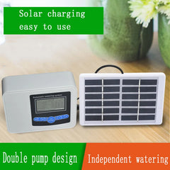 Garden Dual-pump Solar Energy Drip Irrigation Set Watering System Accessories Automatic Use Watering Device for Flowers Potted Shopping