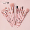 Image of MAANGE Makeup Brushes Pro Pink Brush Set Powder EyeShadow Blending Eyeliner Eyelash Eyebrow Make up Beauty Cosmestic Brushes Shopping