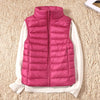 Image of New Women Sleeveless Women's Ultra Light Down Vests Slim Jacket Girl Gilet Lightweight Windproof Warm Waistcoat Portable Shopping