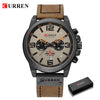 Image of CURREN Mens Watches Top Luxury Brand Waterproof Sport Wrist Watch Chronograph Quartz Military Genuine Leather Relogio Masculino Shopping