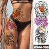 Image of Large Arm Sleeve Tattoo Japanese Wave Waterproof Temporary Tattoo Sticker Lily Peacock Men Full Tiger Fox Tatoo Body Art Women Shopping