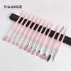 Image of MAANGE Makeup Brushes Pro Pink Brush Set Powder EyeShadow Blending Eyeliner Eyelash Eyebrow Make up Beauty Cosmestic Brushes Shopping