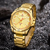 Image of NAVIFORCE Fashion Luxury Gold Watch Men 2022 New Military Sport Quartz Wristwatch Casual Clock Stainless Steel Wateproof Watches Shopping