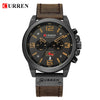 Image of CURREN Mens Watches Top Luxury Brand Waterproof Sport Wrist Watch Chronograph Quartz Military Genuine Leather Relogio Masculino Shopping