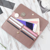 Image of 100% Genuine Cow Leather Slim Cardholder Smart Wallet Ladies Simple Cowhide Credit Card Holders Ultra Thin Wallet Women's Purse Shopping