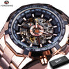 Image of Forsining 2021 Stainless Steel Waterproof Mens Skeleton Watches Top Brand Luxury Transparent Mechanical Sport Male Wrist Watches Shopping