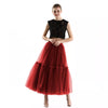 Image of Maxi Long Tulle Skirts for Women Black Gothic Pleated Skirt Casual Party Fairycore Summer Winter Jupe Longue 2022 Falda Mujer Shopping