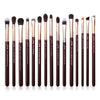 Image of Jessup Makeup Brushes Set 15pcs Make up Brush Tools kit Eye Liner Shader natural-synthetic hair Rose Gold/Black T157 Shopping