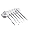 Image of 6Pcs Stainless Dental Tool Set Dentist Tooth Clean Hygiene Picks Mirror Kit Oral Health Tooth Cleaning Inspection Tartar Cleaner Shopping