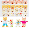 Image of QWZ Little Bear Change Clothes Children's Early Education Wooden Jigsaw Puzzle Dressing Game Baby Puzzle Toys For Children Gift Shopping