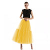 Image of Maxi Long Tulle Skirts for Women Black Gothic Pleated Skirt Casual Party Fairycore Summer Winter Jupe Longue 2022 Falda Mujer Shopping