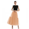 Image of Maxi Long Tulle Skirts for Women Black Gothic Pleated Skirt Casual Party Fairycore Summer Winter Jupe Longue 2022 Falda Mujer Shopping