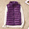 Image of New Women Sleeveless Women's Ultra Light Down Vests Slim Jacket Girl Gilet Lightweight Windproof Warm Waistcoat Portable Shopping