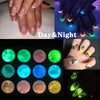 Image of 12 Boxes/Set Glow In Dark Glitter Nail Phosphorescent Powder Pigment Luminous  Shining Halloween Christmas Nail Art Decorations Shopping