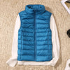 Image of New Women Sleeveless Women's Ultra Light Down Vests Slim Jacket Girl Gilet Lightweight Windproof Warm Waistcoat Portable Shopping