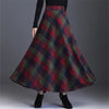 Image of Neophil Woolen Warm S-3XL Thick Plaid Skirts 2023 Winter Women England Style Pockets Midi Pleated A-Line Wool Tartan Skirt S9216 Shopping