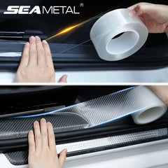 SEAMETAL Car Stickers Door Edge Protector Universal Car Door Sill Sticker Anti Scratch Transparent Film Auto Threshold Guard Shopping