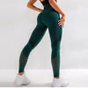 Image of SVOKOR High Waist Fitness Leggings Women Sexy Seamless Leggings Hollow Printed Workout Pants Push Up Slim Elasticity Shopping