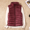 Image of New Women Sleeveless Women's Ultra Light Down Vests Slim Jacket Girl Gilet Lightweight Windproof Warm Waistcoat Portable Shopping