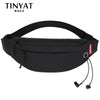 Image of TINYAT Men Waist Bag Pack Purse Casual Large Phone Belt Bag Pouch Women's Canvas Travel Phone Bag Fanny Banana Bag Hip 4 Pockets Shopping