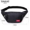 Image of TINYAT Men Waist Bag Pack Purse Casual Large Phone Belt Bag Pouch Women's Canvas Travel Phone Bag Fanny Banana Bag Hip 4 Pockets Shopping