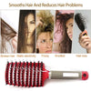 Image of Hair Scalp Massage Comb Wet Dry Curly Detangle Hair Brush Bristle Nylon Hairdressing Brushes for Women Salon Hair Styling Tool Shopping