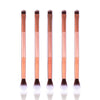 Image of Happy Makeup 5Pcs Black Eyebrow Inclined Flat Angled Brush Eyeliner Eyeshadow Eye Brow Makeup Tool Professional Women Cosmetic Shopping