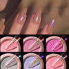 Image of 1g/box Transparent Holo Nail Glitter Mirror Aurora Neon Powders Dust Chameleon Nail Art Chrome Pigment Dipping Powder Decoration Shopping