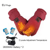 Image of Women Electric Heated Gloves Waterproof Adjustable Temperature Lithium Battery Powered Glove For Outdoor Ski Motorcycle Cycling Shopping