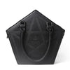 Image of JIEROTYX Pentagram Punk Darkness Gothic Star Handbag Women Girl Black PU Soft Leather Shoulder Bag With Chain High Quality Shopping