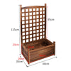 Image of Large Wood Planter Free Standing Plant Raised Bed with Trellis for Garden Yard Shopping