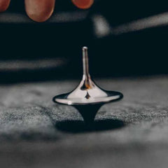 Hot Movie Totem Metal Gyro Silver Hand Spinning Top Fingertips Small Cyclone Gyroscope Antistress Fidget Toys For Children Gifts Shopping