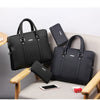 Image of New Double Layers Men's Leather Business Briefcase Casual Man Shoulder Bag Messenger Bag Male Laptops Handbags Men Travel Bags Shopping