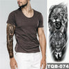 Image of Large Arm Sleeve Tattoo Japanese Wave Waterproof Temporary Tattoo Sticker Lily Peacock Men Full Tiger Fox Tatoo Body Art Women Shopping