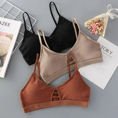 Women Cotton Bra Underwear Seamless Tube Top Brassiere Front Hollow Out Lingerie Wire Free Intimates Shopping