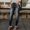 Image of Boyfriend Hole Ripped Jeans Women Pants Cool Denim Vintage skinny push up jeans High Waist Casual ladies jeans Slim mom jeans Shopping