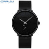 Image of Ultra Thin Creative Black Stainless steel Quartz Watches Men Simple Fashion Business Japan Wristwatch Clock Male Relogios Shopping