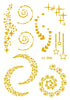 Image of Rocooart Flash Metallic Waterproof Tattoo Gold Silver Women Fashion Henna Face Freckle Temporary Tattoo Carnival Party Sticker Shopping