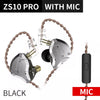 Image of KZ ZS10 Pro Gold Earphones 4BA+1DD Hybrid 10 drivers HIFI Bass Earbuds In Ear Monitor Headphones Noise Cancelling Metal Headset Shopping