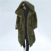 Image of Oversized Winter Faux Fur Coat Women Parka Long Warm Faux Fur Jacket Coats Hoodies Loose Winter Coat Outwear Casaco Feminino Shopping