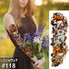 Image of Large Arm Sleeve Tattoo Japanese Wave Waterproof Temporary Tattoo Sticker Lily Peacock Men Full Tiger Fox Tatoo Body Art Women Shopping