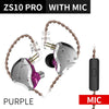 Image of KZ ZS10 Pro Gold Earphones 4BA+1DD Hybrid 10 drivers HIFI Bass Earbuds In Ear Monitor Headphones Noise Cancelling Metal Headset Shopping