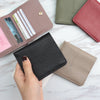 Image of 100% Genuine Cow Leather Slim Cardholder Smart Wallet Ladies Simple Cowhide Credit Card Holders Ultra Thin Wallet Women's Purse Shopping