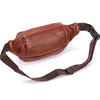 Image of Fashion Men Genuine Leather Fanny Bag for Phone Pouch Male Leather Messenger Bags Brand Fanny Pack Male Travel Waist Bag Men Shopping