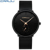 Image of Ultra Thin Creative Black Stainless steel Quartz Watches Men Simple Fashion Business Japan Wristwatch Clock Male Relogios Shopping