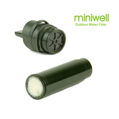 miniwell L600 Straw Water Filter + L600 Filter Replacements(Includes Carbon Filter and Ultrafiltration Filter)