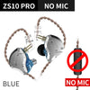 Image of KZ ZS10 Pro Gold Earphones 4BA+1DD Hybrid 10 drivers HIFI Bass Earbuds In Ear Monitor Headphones Noise Cancelling Metal Headset Shopping