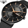 Image of Mens Watches LIGE Top Brand Luxury Waterproof Ultra Thin Date Clock Male Steel Strap Casual Quartz Watch Men Sports Wrist Watch Shopping