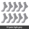 Image of 10 Pairs / Lot Bamboo Fiber Socks Men Casual Business Anti-Bacterial Breatheable Men's Crew Socks High Quality Guarantee Sock Shopping